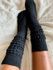Noir Slouch Socks